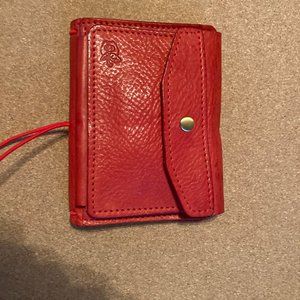 Red leather wallet/notebook combo